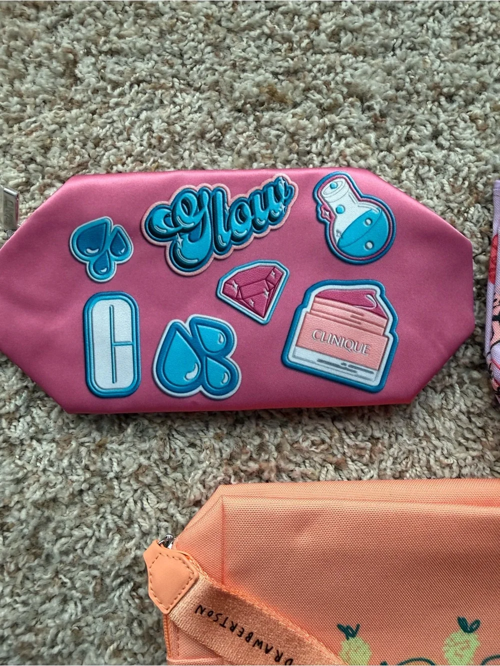Clinique Pink, Peach & Lilac Cosmetic Pouch Trio